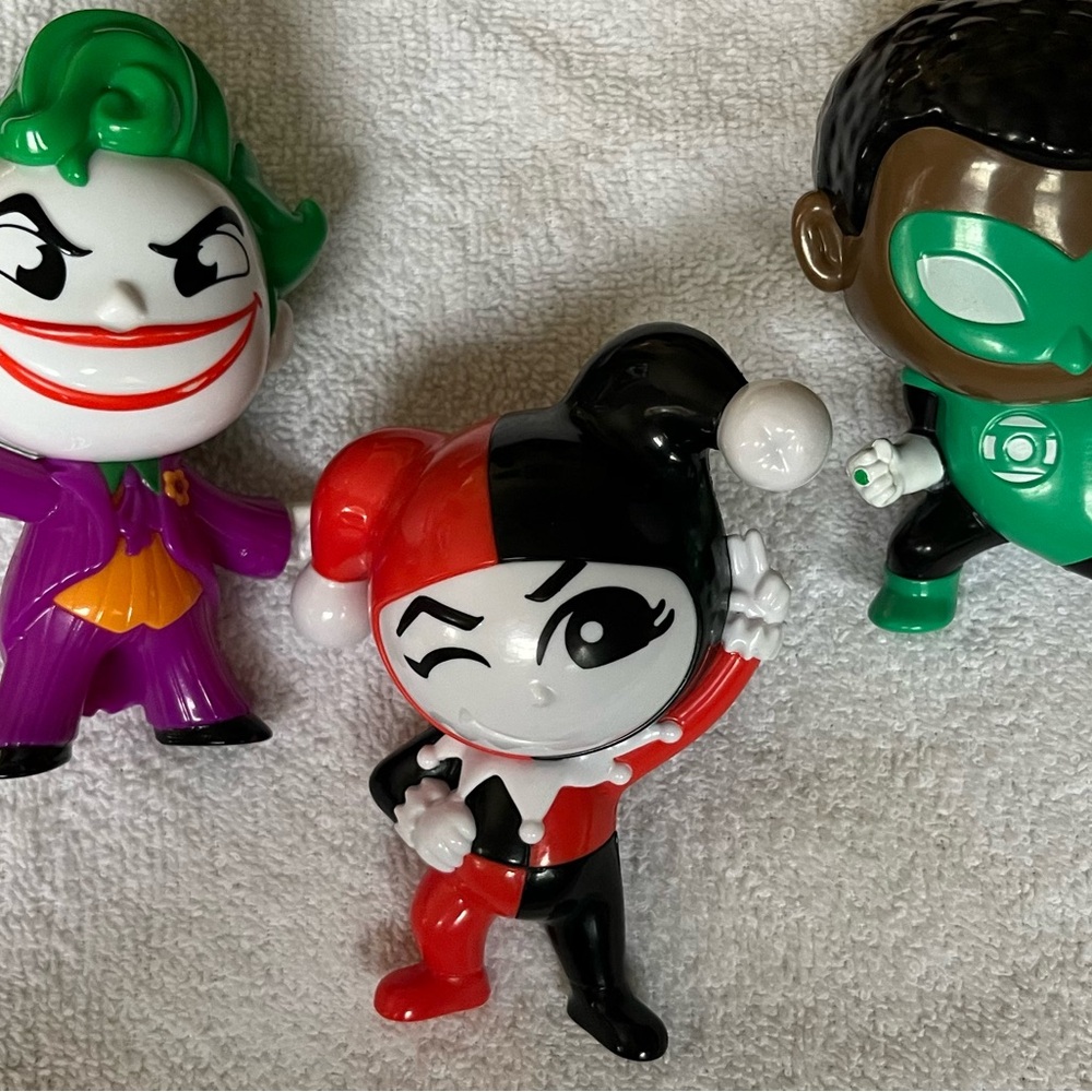 Harlequin Jester Joker and Green Lantern Kids Figure Toy - Red & Black